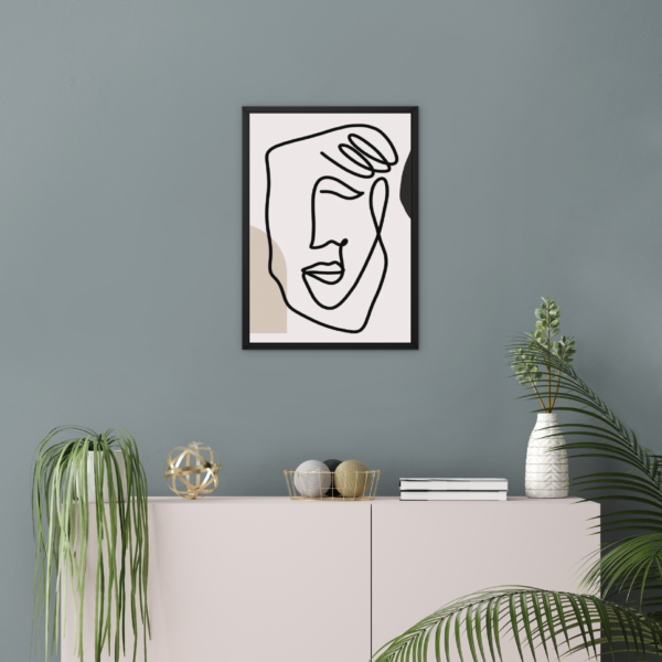 Face Sketch Wall Art - Image 2