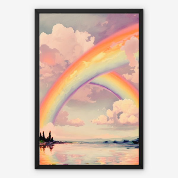 Rainbow Sky Retro Wall Art