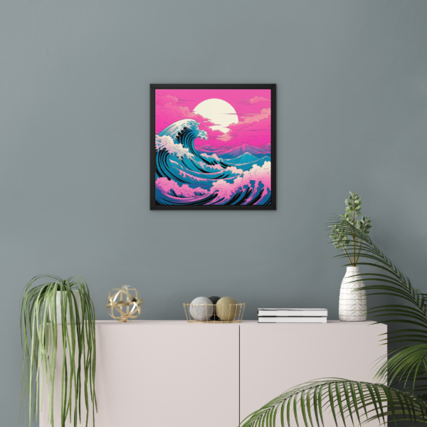 Vibrant Waves Under a Sunset Sky Wall Art - Image 2