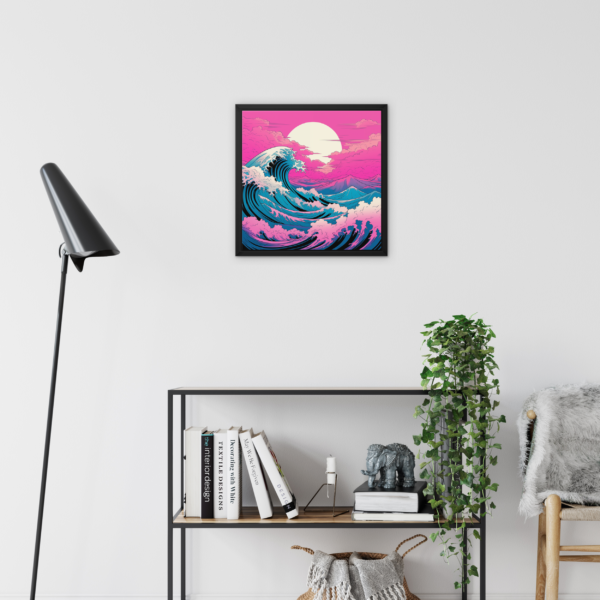 Vibrant Waves Under a Sunset Sky Wall Art - Image 4