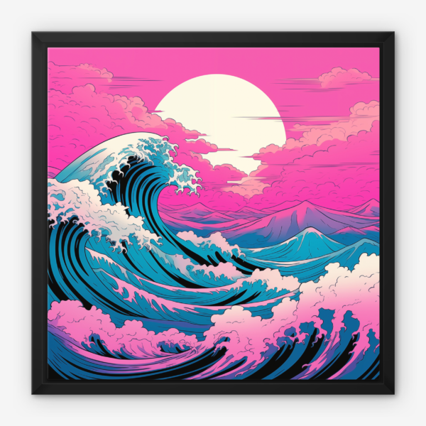 Vibrant Waves Under a Sunset Sky Wall Art