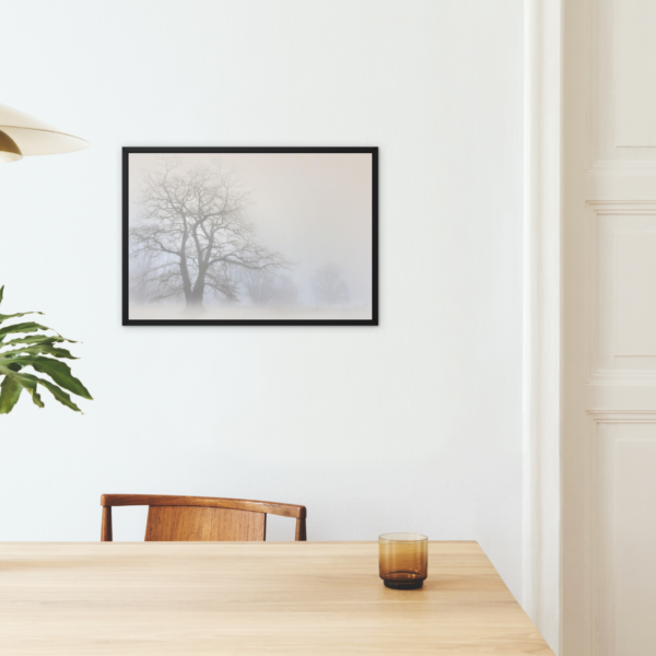 Lone Tree in Soft Mist Wall Art - Image 3